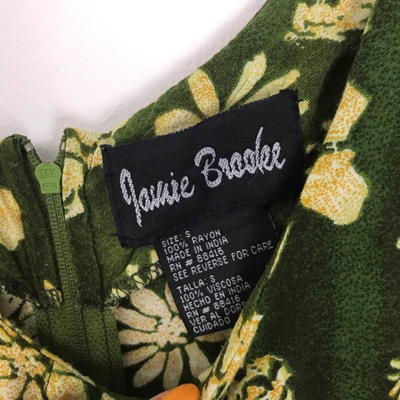Jamie Brooke Hawaiian Floral Print Romper Green A7 - Picture 6 of 7